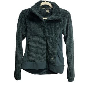 Mountain Hard Wear PolarTec High Loft Monkey Fleece Snap Pullover Sz XS Green